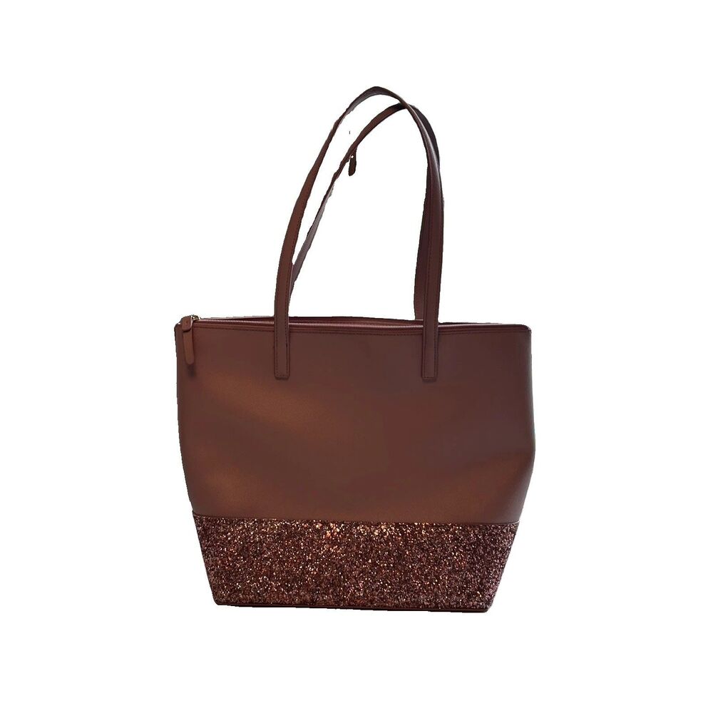 Kate Spade New York Greta Court Glitter Penny Tote in Dusty Peony